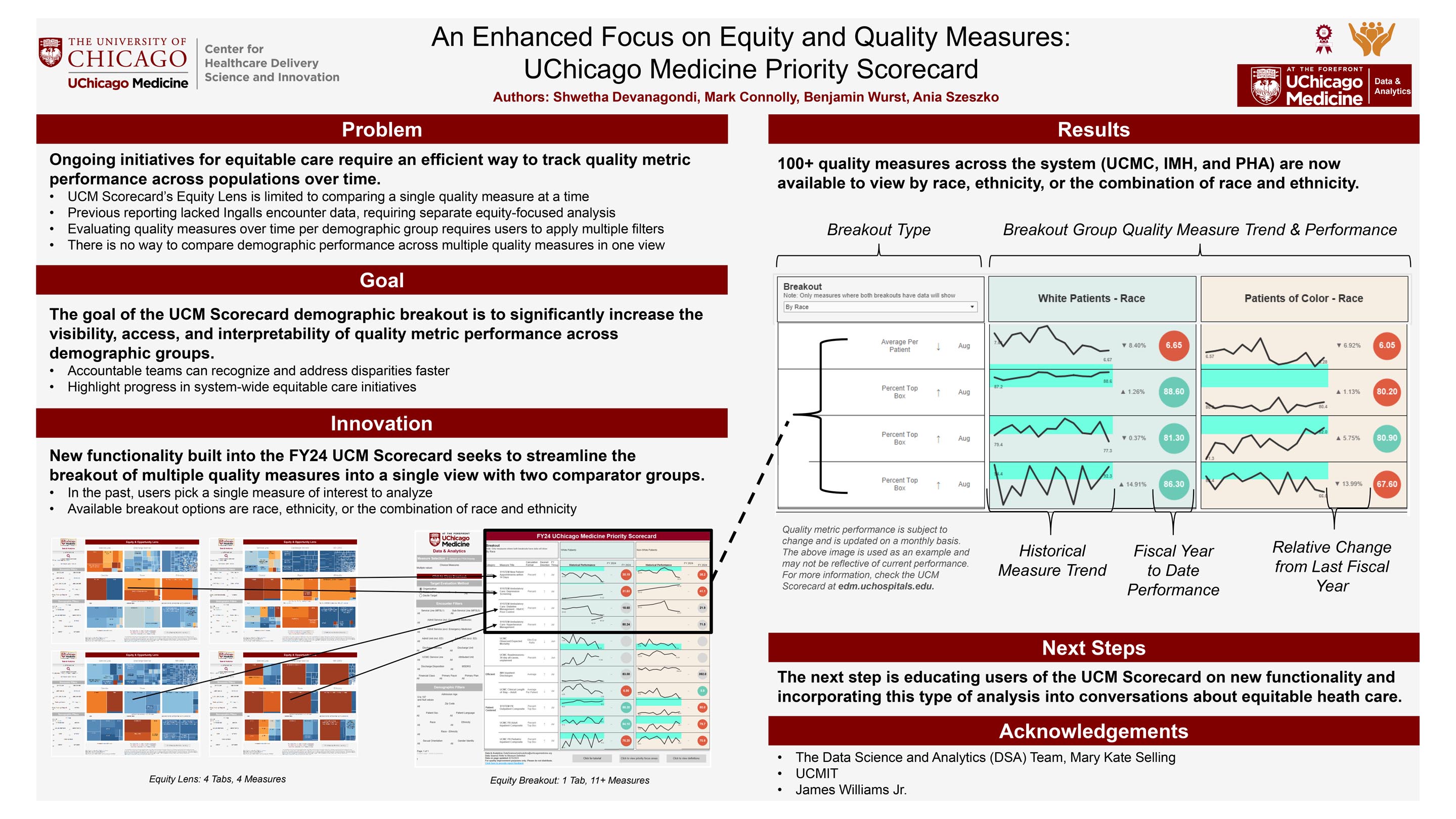 WURST_An Enhanced Focus on Equity and Quality Measures- UChicago Medicine Priority Scorecard
