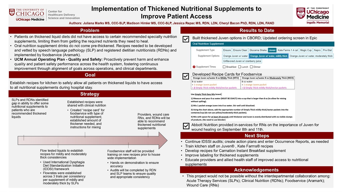 MARKS_Implementation of Thickened Nutritional Supplements to Improve Patient Access